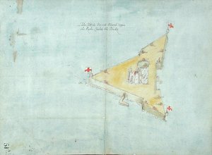 Le Château Perrott sur le rocher appelé le Stacke, vers 1597-1601 - Robert Devereux